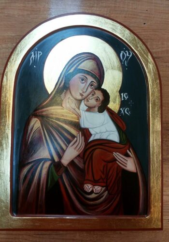 Ikona bogorodica u zagrljaju sa hristom